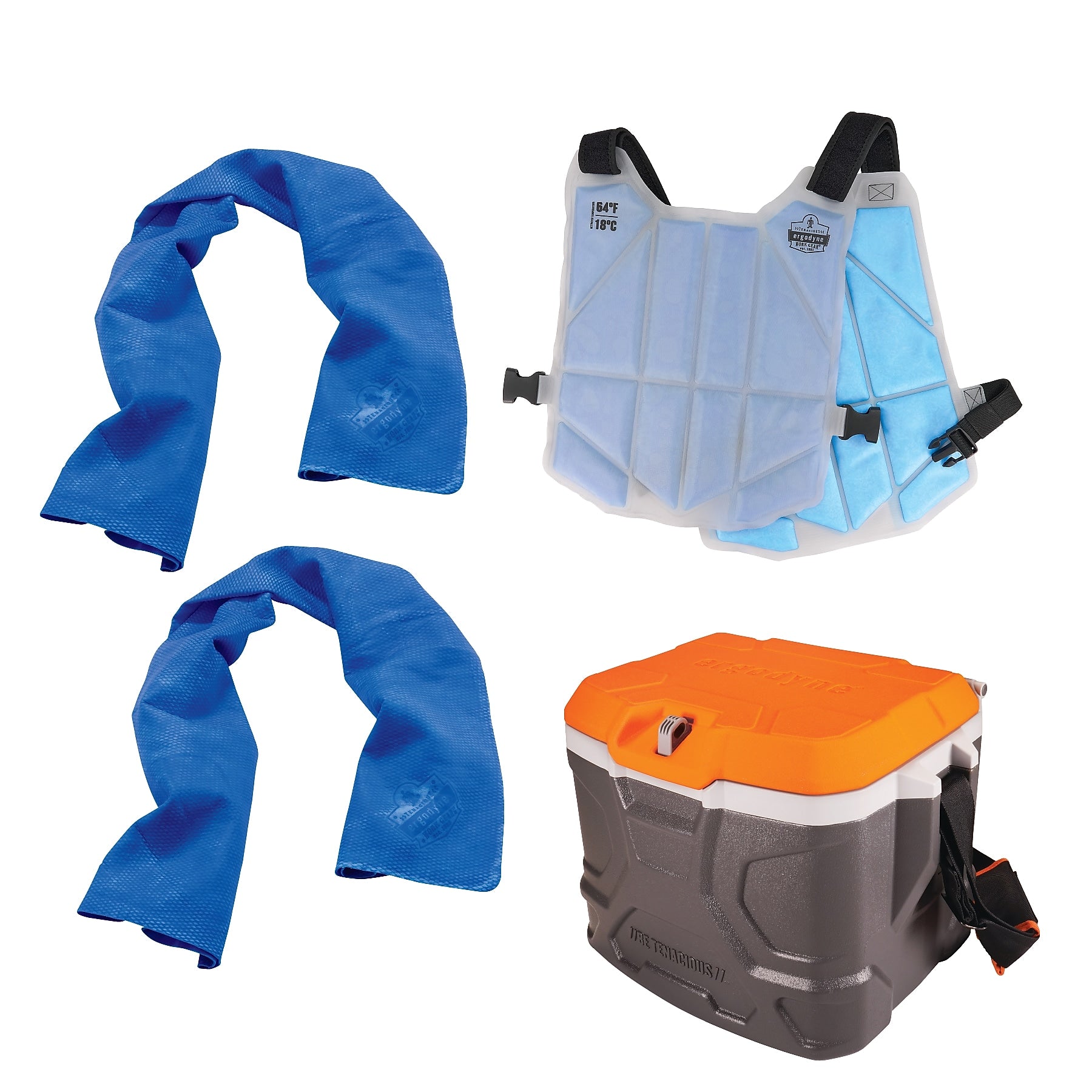 Chill-Its 6671 Heat Stress Prevention Personal Protection Kit, One Size, 4 Pieces/Kit (12339)