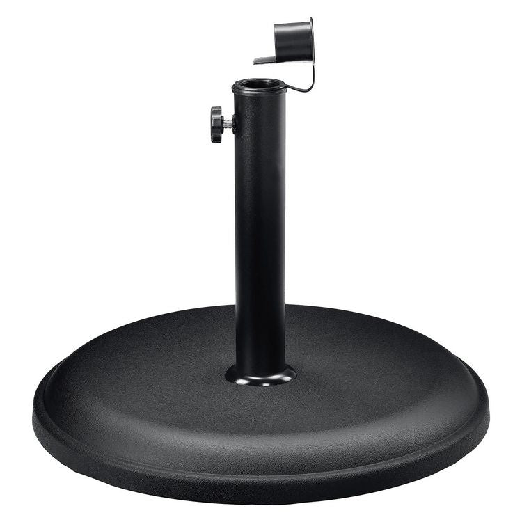 Umbrella Base, Round, Concrete, 33 lb Capacity, 18 x 18 x 13.5, Black