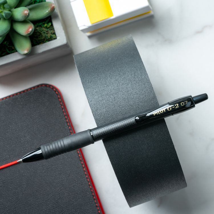 G2 Edge Premium Gel Pen, Retractable, Fine 0.7 mm, Black Ink, Black Barrel, Dozen
