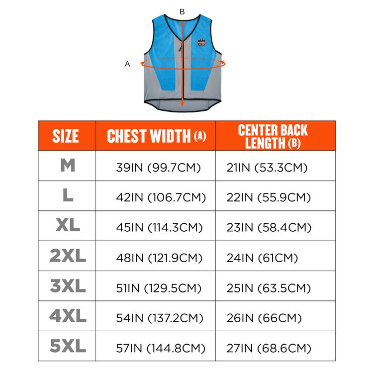 Chill-Its 6667 Wet Evaporative PVA Cooling Vest with Zipper, PVA, 3X-Large, Blue