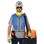 Chill-Its 6667 Wet Evaporative PVA Cooling Vest with Zipper, PVA, 5X-Large, Blue