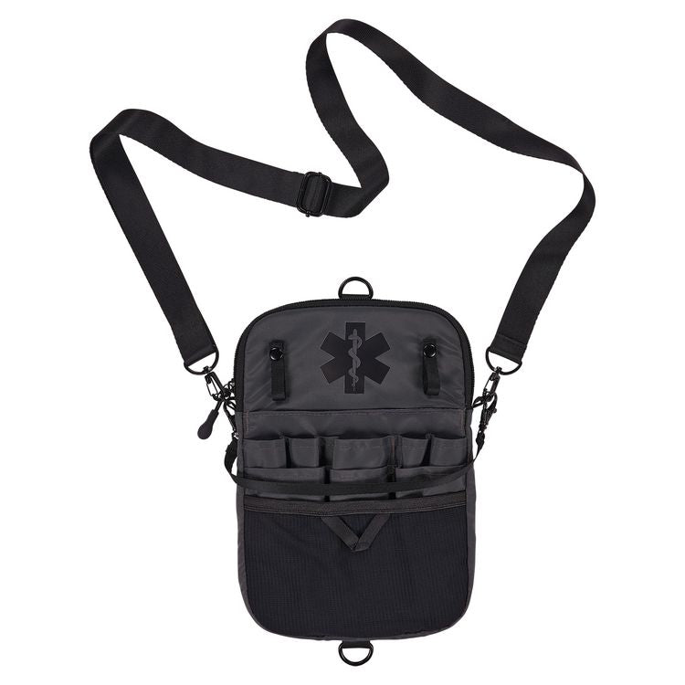 Arsenal 5717 Convertible Nurse Belt Bag, 10 Compartments, 7 x 10, Nylon, Black