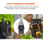 Arsenal 5568 Belt Loop Tool Pouch with Device Holster, 4 Compartments, 5 x 2 x 8.5, Polyester, Gray