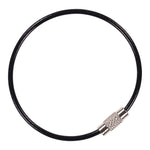 Arsenal 5719 Wire Cable Key Ring, 1.88" dia, Iron, Black, 10/Pack