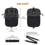 Arsenal 5717 Convertible Nurse Belt Bag, 10 Compartments, 7 x 10, Nylon, Black