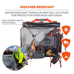 Arsenal 5710 Bucket Truck Tool Board, Tethering Points, 8 Compartments, 24" x 22", Tarpaulin, Gray