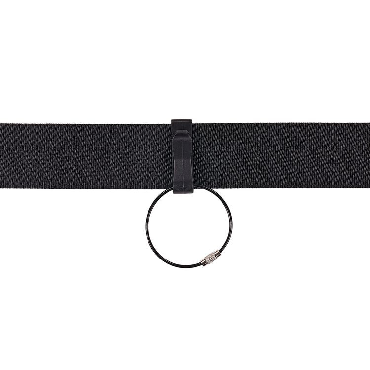Arsenal 5719 Wire Cable Key Ring, 1.88" dia, Iron, Black, 10/Pack