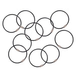 Arsenal 5719 Wire Cable Key Ring, 1.88" dia, Iron, Black, 10/Pack