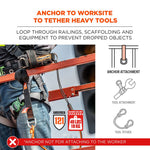 Squids 3176 Anchor Choke Strap for Tool Tethering, 40 lb Max Safe Working Capacity, 24" Long, Black