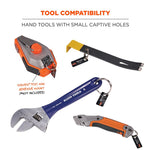 Squids 3785 Split Ring Tool Attachment, 2 lb Max Working Capacity, 1" dia, Silver, 10/Pack