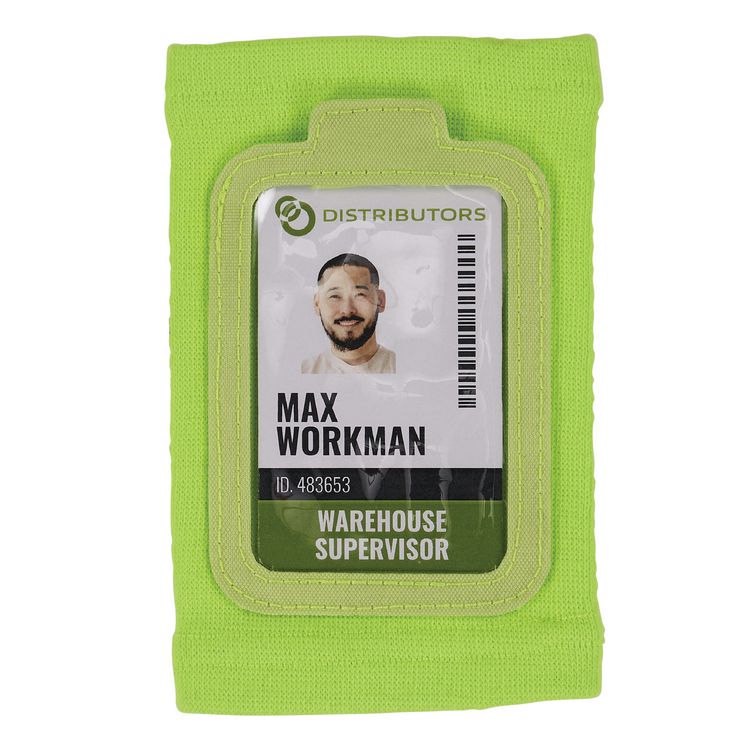 Squids 3388 Wrist ID/Badge Holder, Vertical, Lime, 3.5 x 5.5 Holder, 2.75 x 3.75 Insert