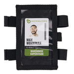 Squids 3390 Dual Band Arm ID/Badge Holder with Hook-and-Loop Closure, Vertical, Black, 3.75 x 5.75, 2.75 x 4.75 Insert