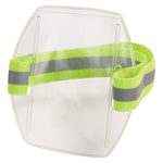 Squids 3386 Arm Band ID/Badge Holder, Vertical, Hi-Vis Lime, 3.75 x 4.25 Holder, 2.5 x 4 Insert, 10/Pack
