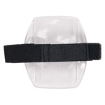 Squids 3386 Arm Band ID/Badge Holder, Vertical, Black/Clear, 3.75 x 4.25 Holder, 2.5 x 4 Insert, 10/Pack