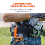 Squids 3172 Anchor Strap Hook and Loop Closure for Tool Tethering, 5 lb Max Working Capacity, 5" Long, Orange, 2/Pack