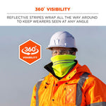 N-Ferno 6961 Reflective Winter Neck Gaiter, One Size Fits Most, Lime