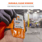 Squids 3386 Arm Band ID/Badge Holder, Vertical, Orange, 3.75 x 4.25 Holder, 2.5 x 4 Insert, 10/Pack