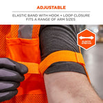 Squids 3386 Arm Band ID/Badge Holder, Vertical, Orange, 3.75 x 4.25 Holder, 2.5 x 4 Insert, 10/Pack