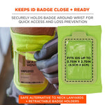 Squids 3388 Wrist ID/Badge Holder, Vertical, Lime, 3.5 x 5.5 Holder, 2.75 x 3.75 Insert