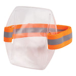 Squids 3386 Arm Band ID/Badge Holder, Vertical, Hi-Vis Orange, 3.75 x 4.25 Holder, 2.5 x 4 Insert, 10/Pack