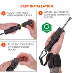 Squids 3745 Tool Grip and Tether Attachment Point, 1 lb Max Working Capacity, 5.5" Long, Black, 2/Pack