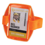 Squids 3386 Arm Band ID/Badge Holder, Vertical, Orange, 3.75 x 4.25 Holder, 2.5 x 4 Insert, 10/Pack