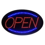 Alpine Industries Open Indoor LED Oval Sign,  23" x 14", 2/Pack (497-02-2PK)