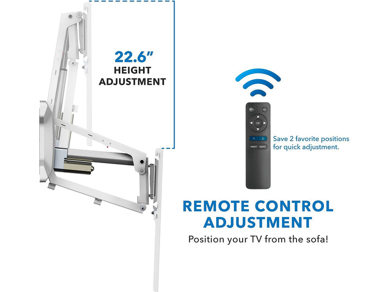 Mount-It! Motorized Fireplace TV Wall Mount, 77 Lbs. Max. (MI-386W)