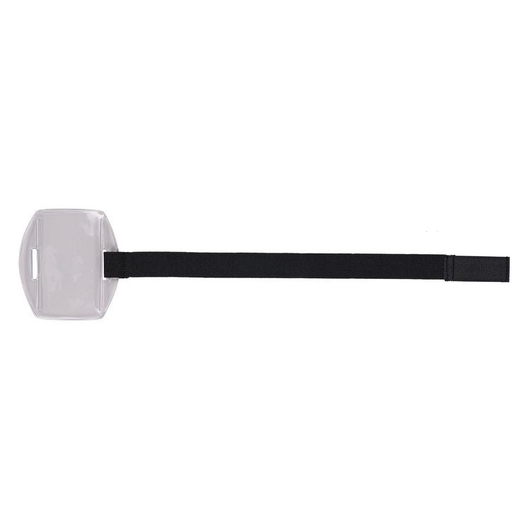 Squids 3386 Arm Band ID/Badge Holder, Vertical, Black/Clear, 3.75 x 4.25 Holder, 2.5 x 4 Insert, 10/Pack