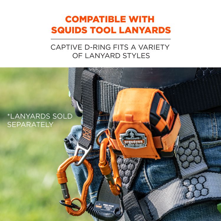 Squids 3171 Anchor Strap Belt Loop Attachment for Tool Tethering, 5 lb Max Working Capacity, 5" Long, Black, 2/Pack