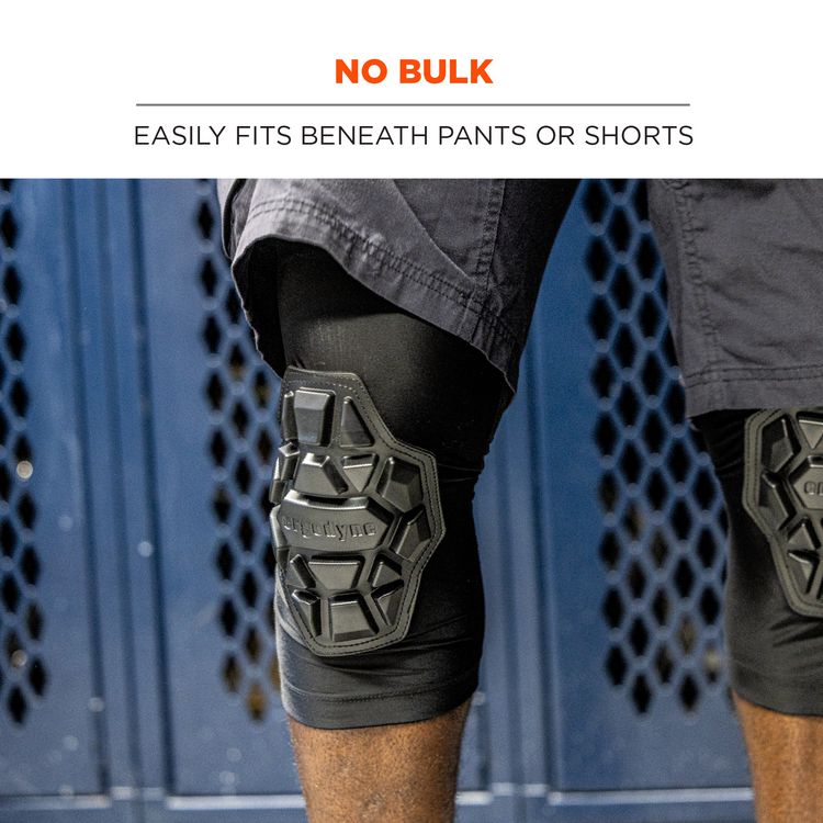 ProFlex 550 Padded Knee Sleeves with 3-Layer Foam Cap, Slip-On, Small/Medium, Black, Pair