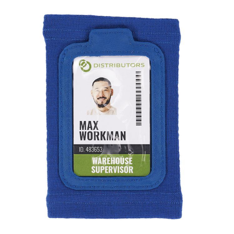 Squids 3388 Wrist ID/Badge Holder, Vertical, Blue, 3.5 x 5.5 Holder, 2.75 x 3.75 Insert