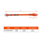 Squids 3177 Anchor Choke Strap for Tool Tethering, 60 lb Max Safe Working Capacity, 28" Long, Orange
