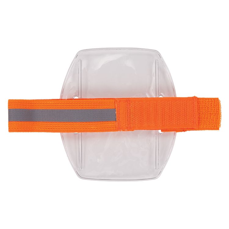 Squids 3386 Arm Band ID/Badge Holder, Vertical, Hi-Vis Orange, 3.75 x 4.25 Holder, 2.5 x 4 Insert, 10/Pack