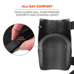 Proflex 360 Hard Shell Hinged Knee Pads w/Non-Marring Cap, Buckle, One Size Fits Most, Black, Pair