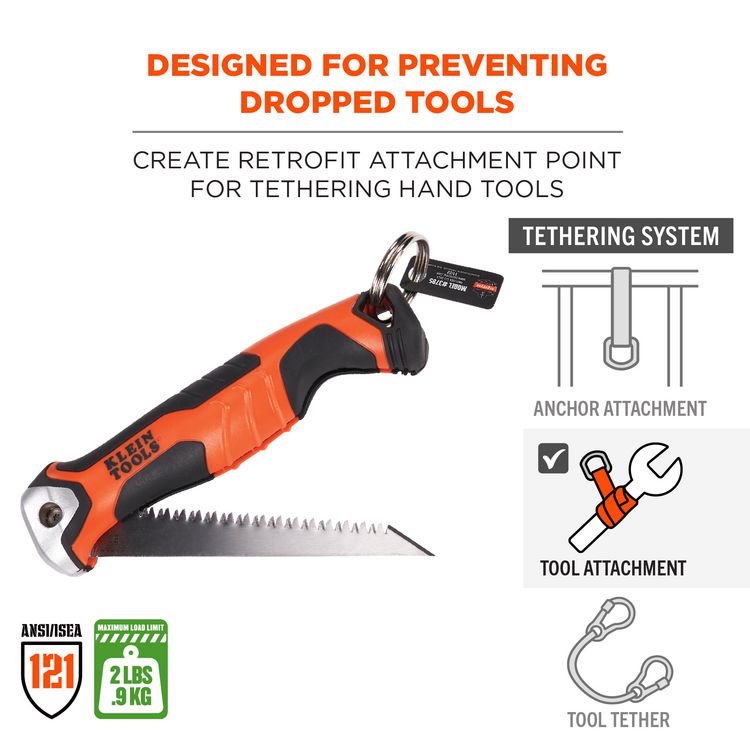 Squids 3785 Split Ring Tool Attachment, 2 lb Max Working Capacity, 1.5" dia, Silver, 10/Pack