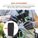 Squids 3171 Anchor Strap Belt Loop Attachment for Tool Tethering, 5 lb Max Working Capacity, 5" Long, Black, 2/Pack