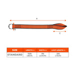 Squids 3174 Anchor Choke Strap for Tool Tethering, 25 lb Max Safe Working Capacity, 15" Long, Orange