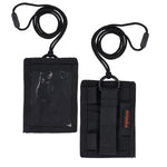 Squids 3389 Wallet ID/Badge Holder,Horizontal/Vertical, Black, 3.75 x 5 for 2.75 x 3.5 Insert, 18" Cord