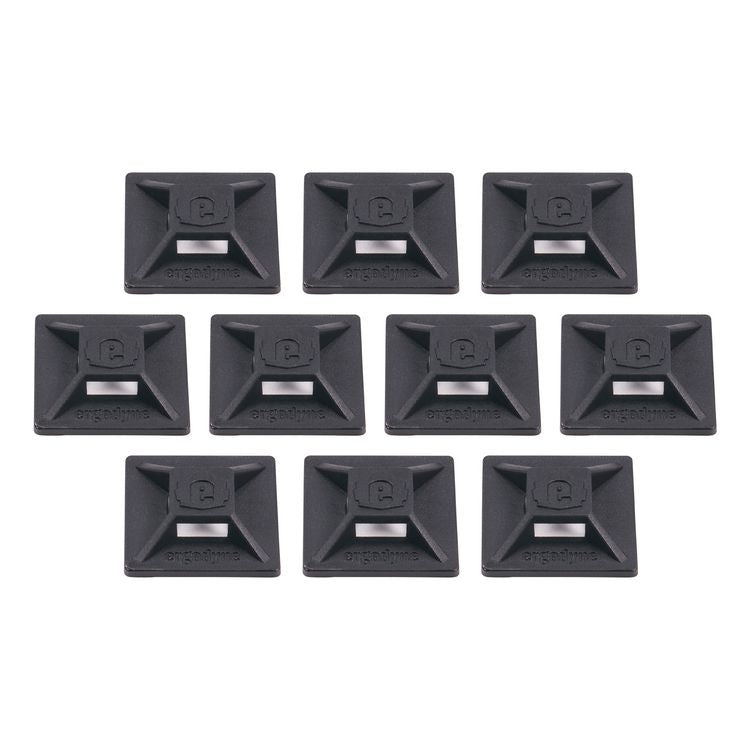 Squids 3701 Mini Adhesive Mount Replacements, 2 lb Max Safe Working Capacity, 0.9" Long, Black,10/Pack