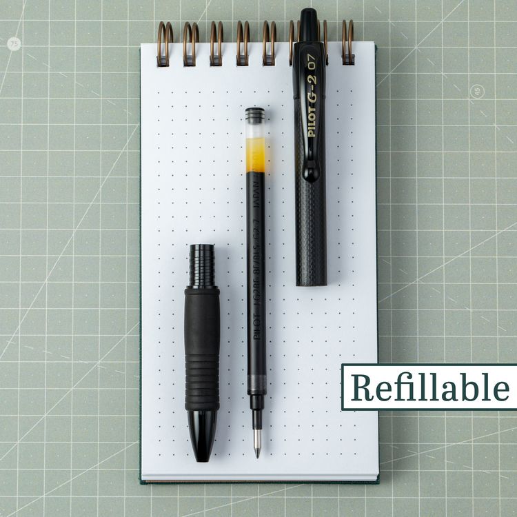 G2 Edge Premium Gel Pen, Retractable, Fine 0.7 mm, Black Ink, Black Barrel, 36/Pack