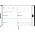 Foundation Undated Weekly/Monthly Planner, 8.5" x 6.75", Black Cover, 12-Month: Undated
