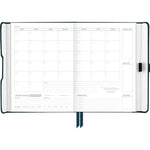 Foundation Undated Weekly/Monthly Planner, 8.5" x 6.75", Blue Cover, 12-Month: Undated