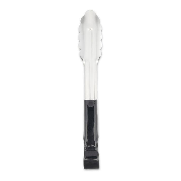 Dura-Kool Tongs, Stainless Steel, 9.5", Silver/Black