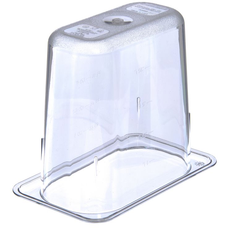 StorPlus Polycarbonate Food Pan, 1.4 qt, 4.25 x 6.93 x 6, Clear, Plastic