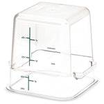 Squares Polycarbonate Food Storage Container, 4 qt, 7.13 x 7.13 x 7.29, Clear, Plastic