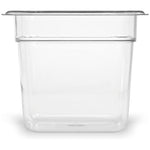 StorPlus Polycarbonate Food Pan, 2.5 qt, 6.38 x 6.75 x 6, Clear, Plastic