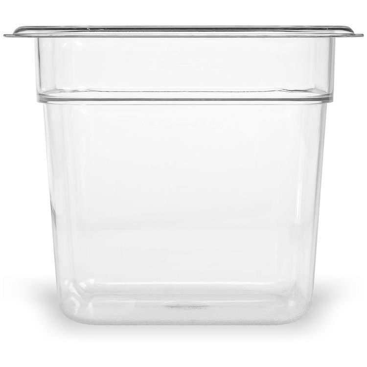 StorPlus Polycarbonate Food Pan, 2.5 qt, 6.38 x 6.75 x 6, Clear, Plastic