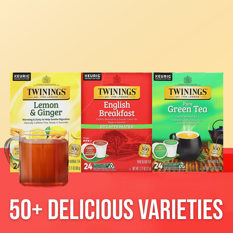 Twinings English Breakfast Decaf Black Tea, Keurig® K-Cup® Pods, 24/Box (TNA85784)