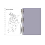 Tula Weekly/Monthly Planner, Floral Artwork, 8" x 5", Purple/Pink/White Cover, 12-Month (Jan to Dec): 2025